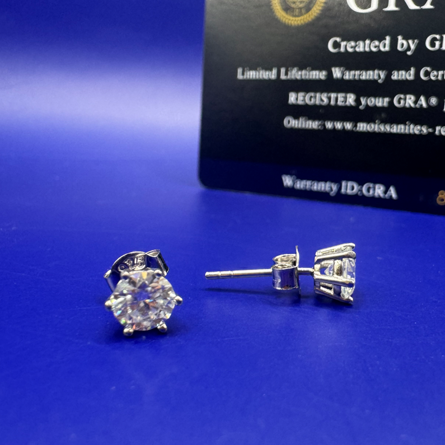 Brinco Cálice em Prata 925 Moissanite de 6mm