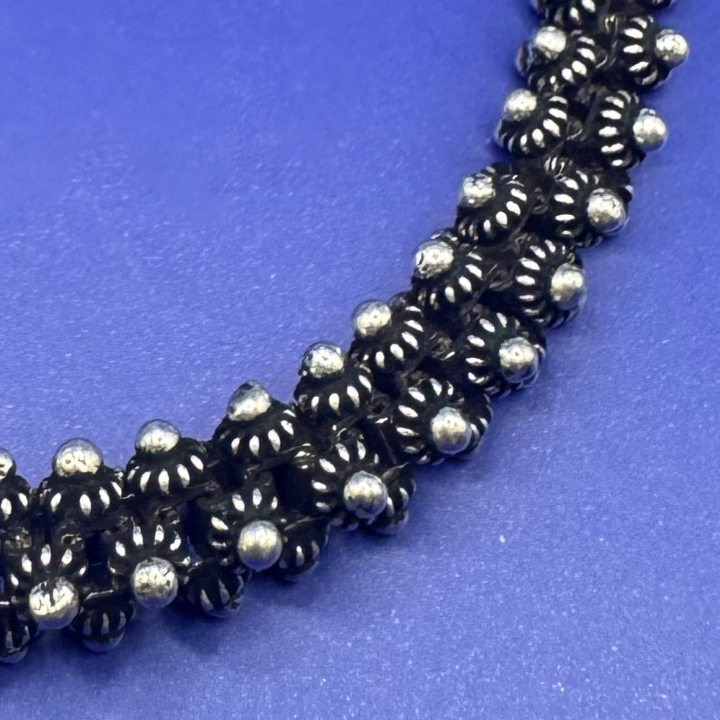 Pulseira em Prata 925 com Trabalho Pikun - Importada da Índia