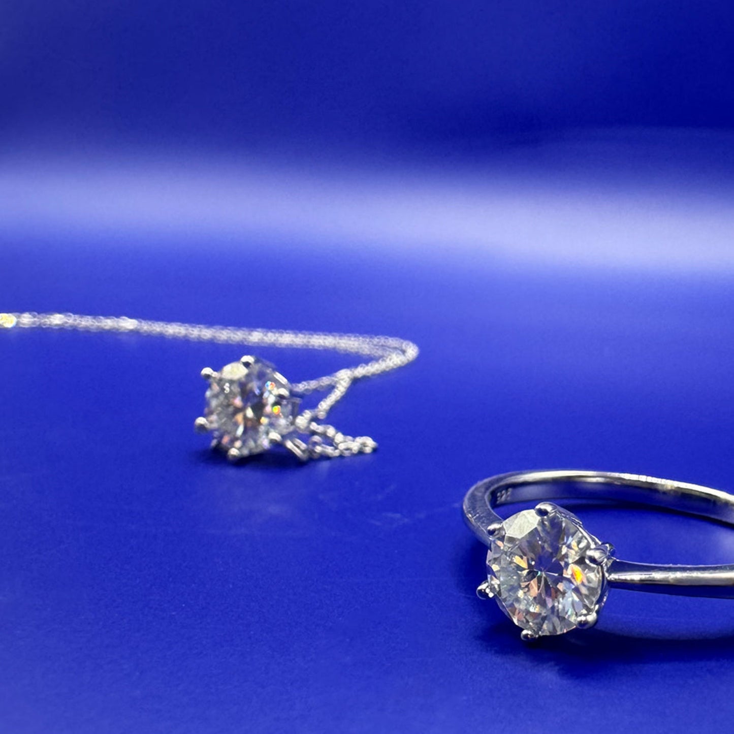 Corrente em Prata 925 e Moissanite 7mm