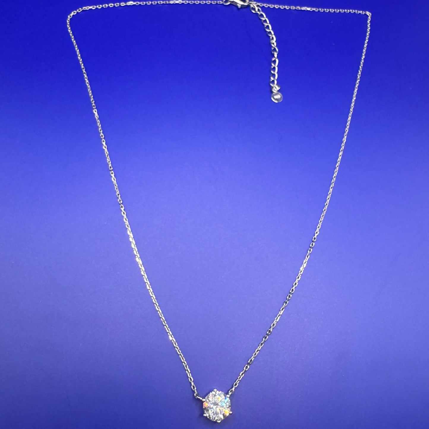 Corrente em Prata 925 e Moissanite 7mm