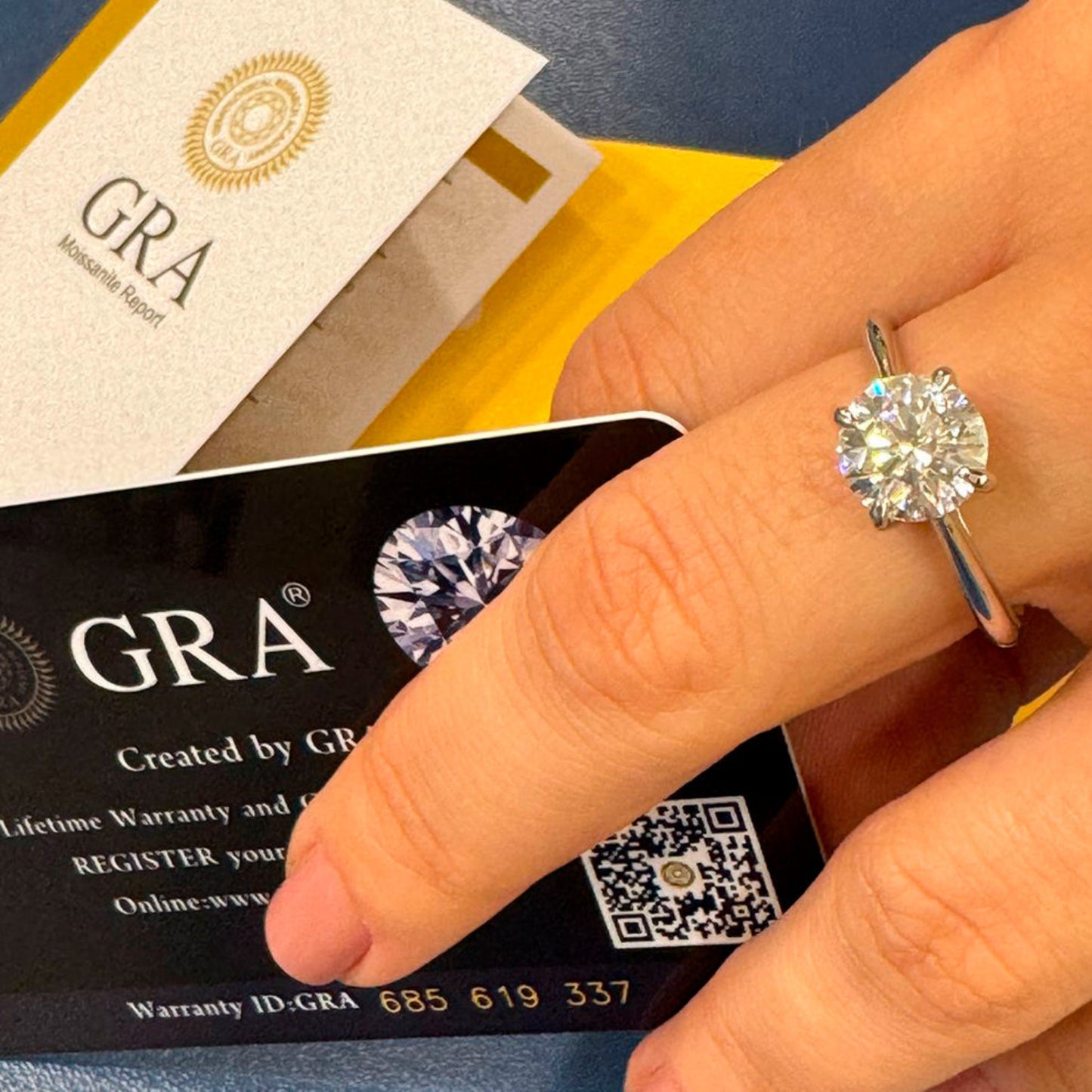 Anel Solitário Prata 925 Moissanite 8mm