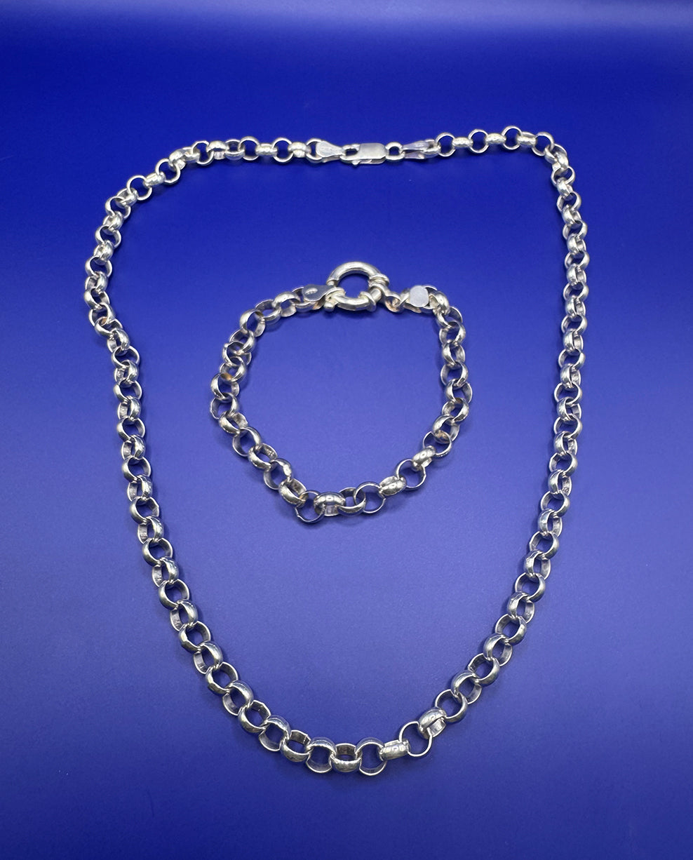 Mix Colar e Pulseira em Prata 925 Elos Portugueses