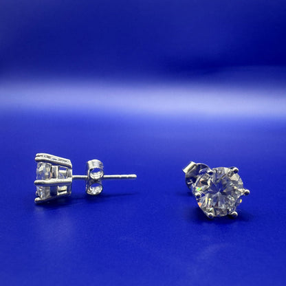 Brinco Cálice em Prata 925 Moissanite de 7mm