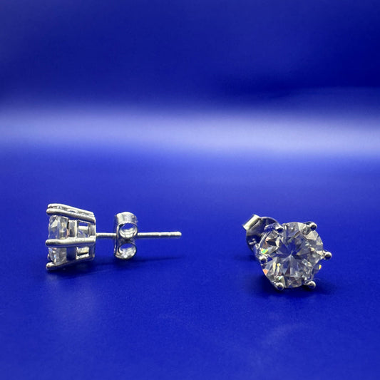 Brinco Cálice em Prata 925 Moissanite de 7mm