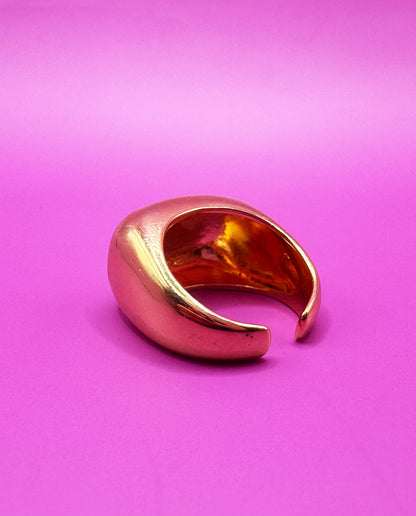 Anel Bojudo MAXI em Prata 925 com Banho de Ouro 18k