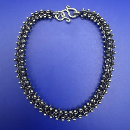 Pulseira em Prata 925 com Trabalho Pikun - Importada da Índia