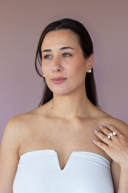 Brinco Órbita em Ouro 18k com Pérola de Água Salgada – Joia Autoral e Artesanal- sob encomenda