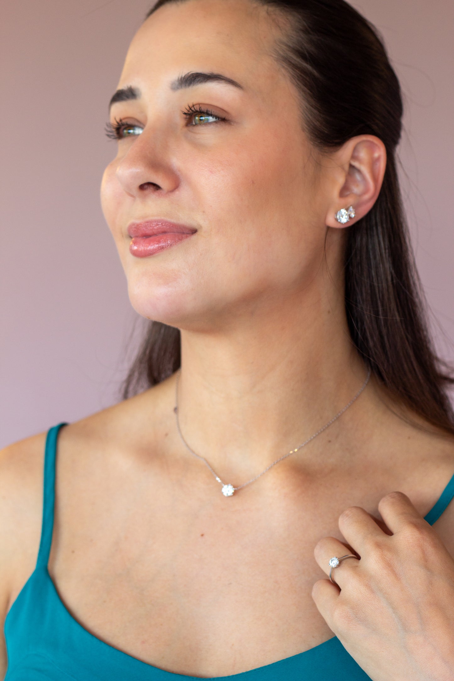 Corrente em Prata 925 e Moissanite 7mm