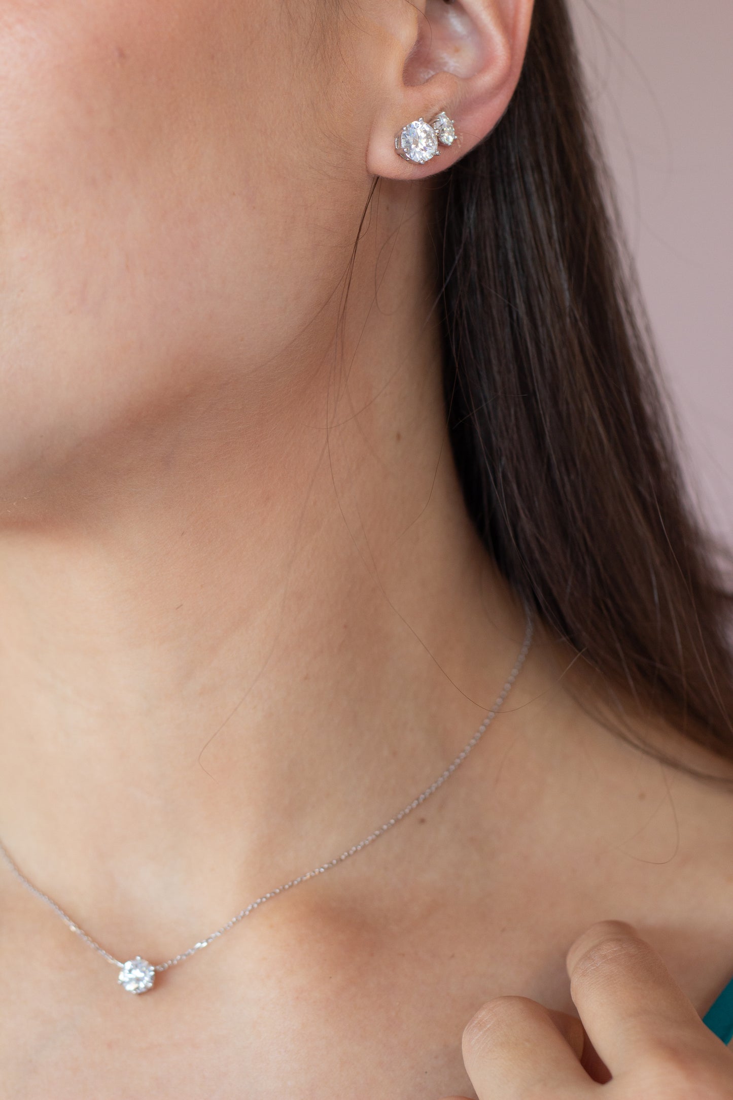 Corrente em Prata 925 e Moissanite 7mm