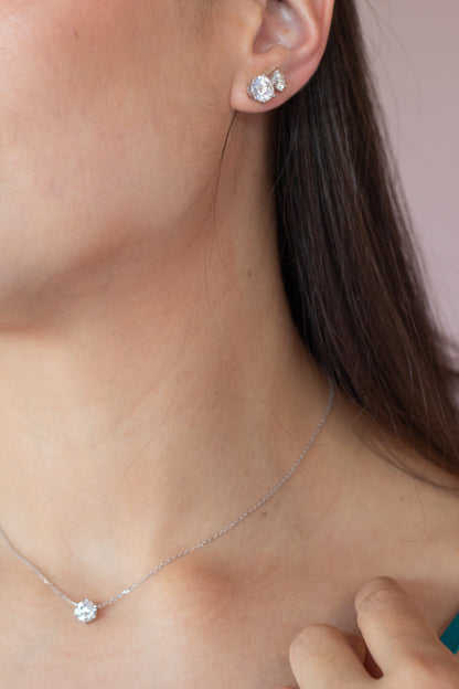 Corrente em Prata 925 e Moissanite 7mm